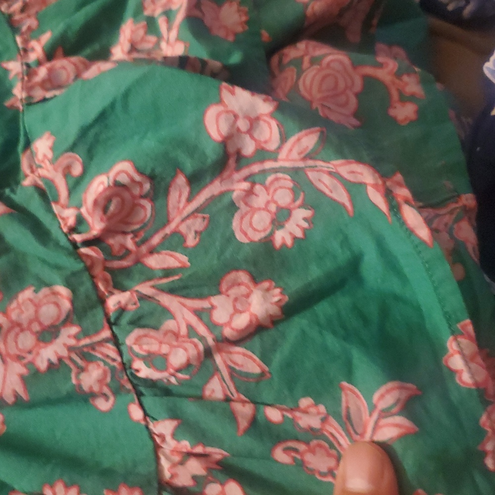 J CREW SIZE XL Floral Teal and Pink Women's Dress - Picture 15 of 15